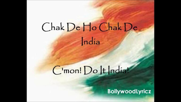 Chak De! India (Title) Lyrics - Marianne D'Cruz, Salim Merchant, Sukhwinder Singh
