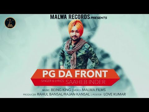 PG Da Front (Title) Lyrics - Saheb Inder